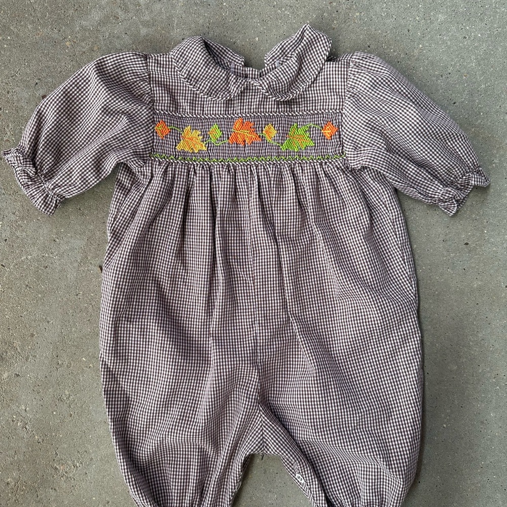 Fall leaf smocked jumper
